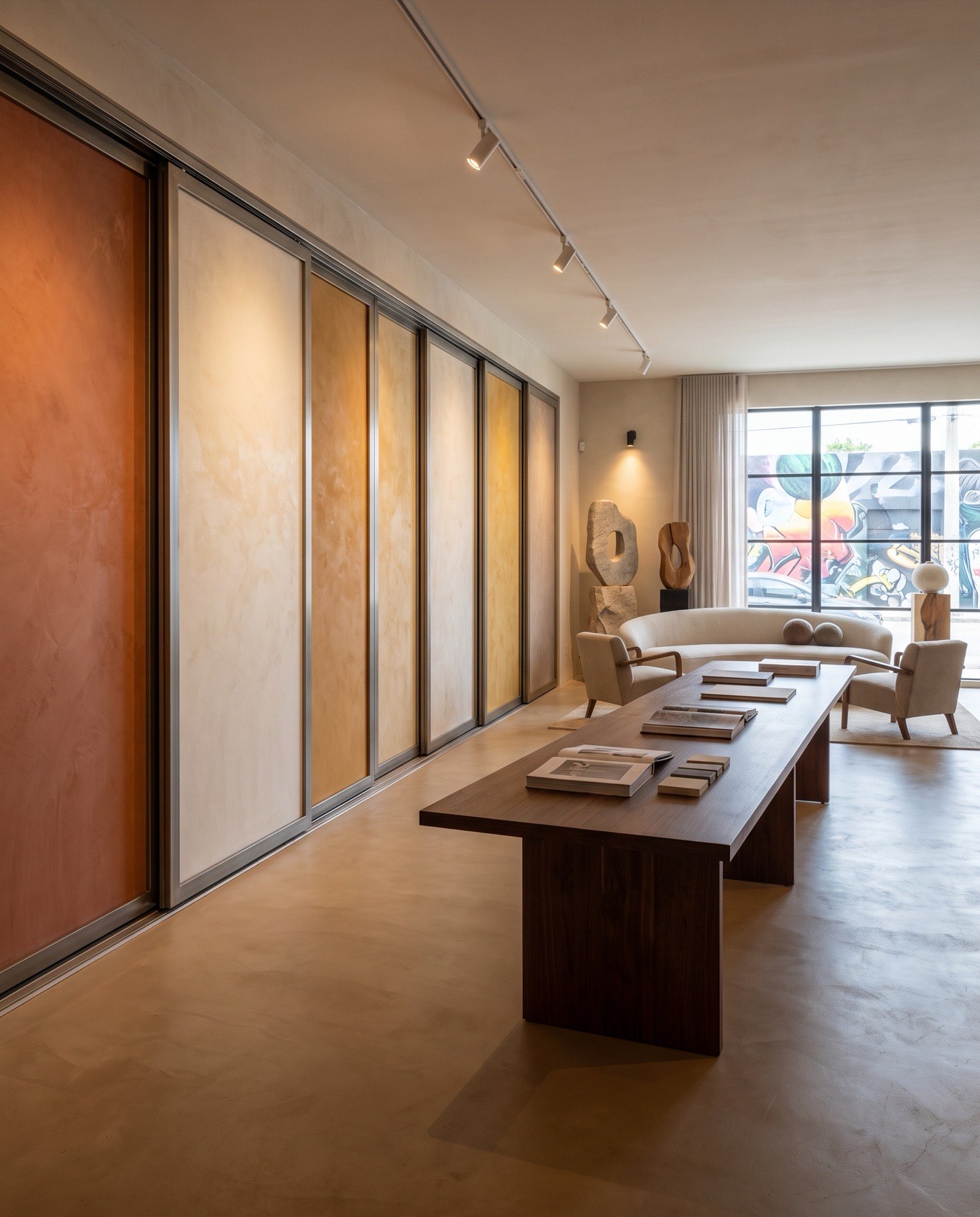 M5 decorative plaster showroom in Wynwood, Miami