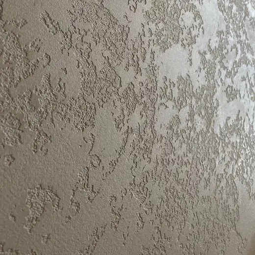 Close-up of a real Marmorino finish with a fine stone grain